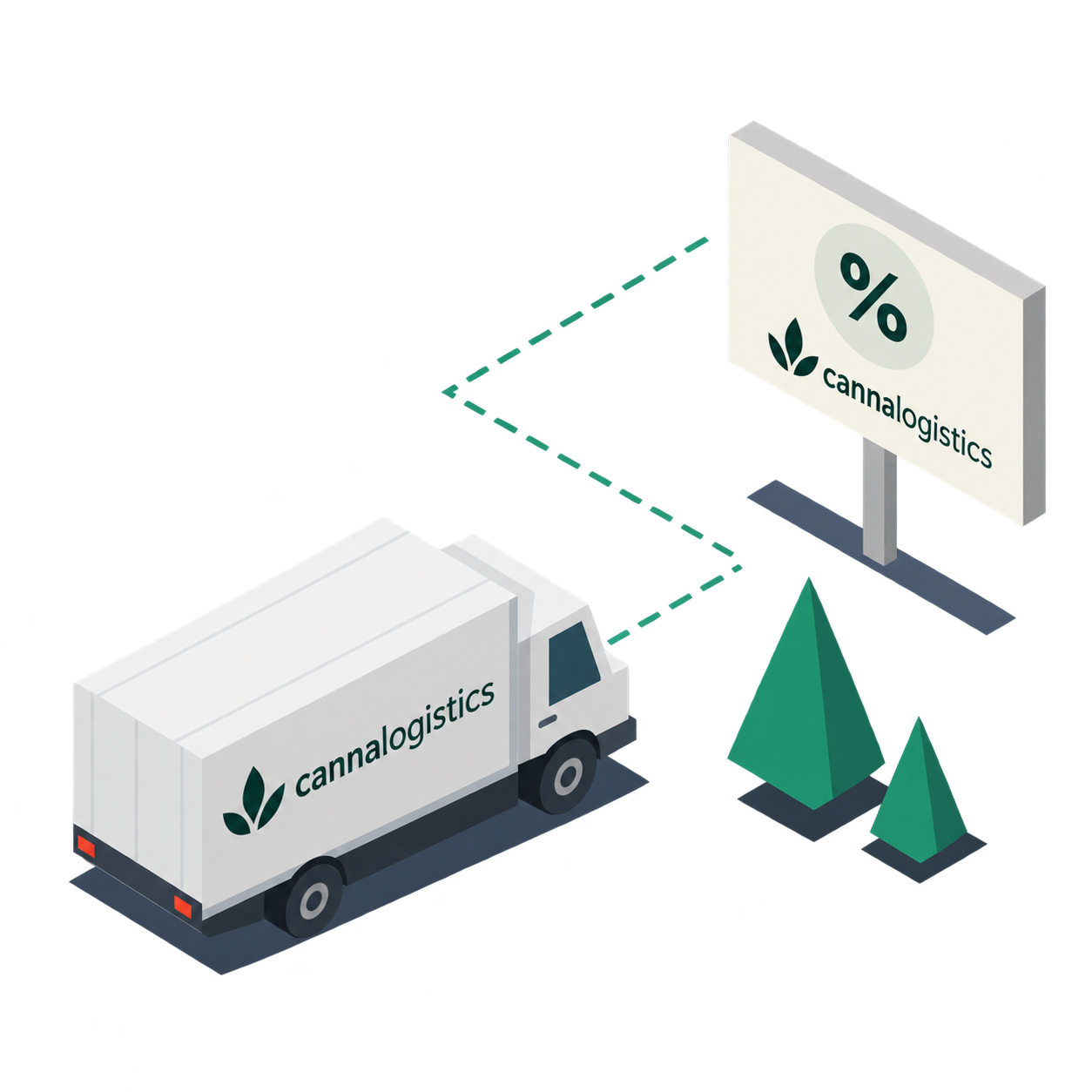 Courier completing a documented delivery handover