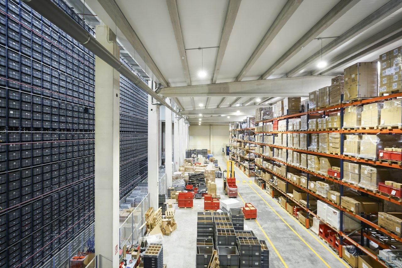 Warehouse shelving used for bulk procurement